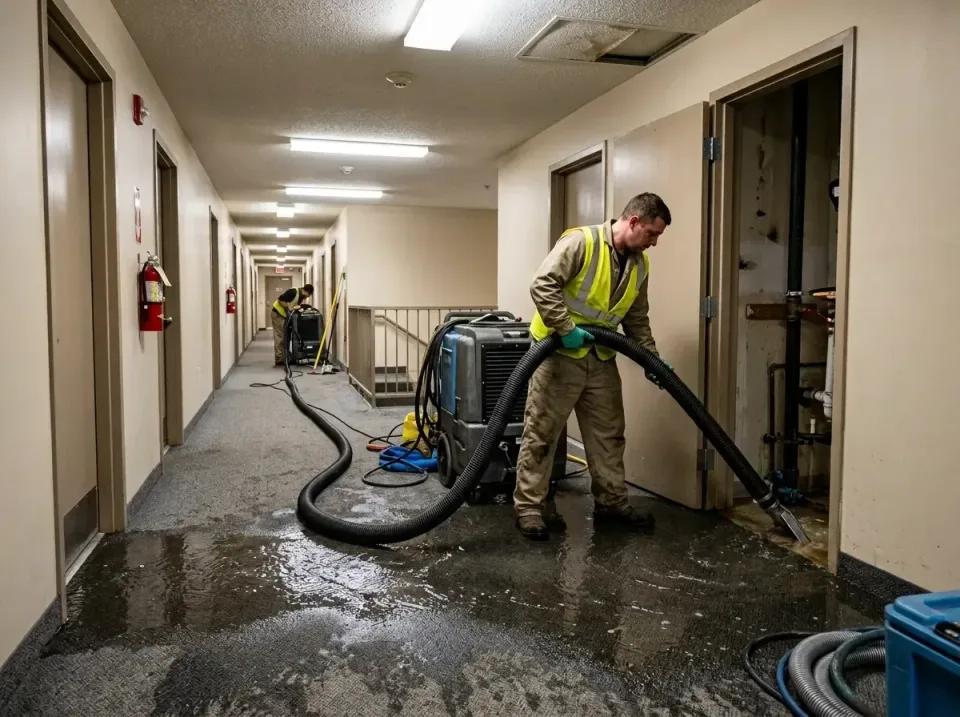multi-unit-apartment-hallway-f-005 — frequently asked questions, Emergency Burst Pipe Water Extraction & Removal in Panhandl…